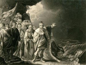 Canute réprimandant ses courtisans, vers 1840
