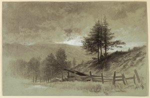 Champ avec clôture en bois - Francis Hopkinson Smith