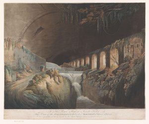 Vue des ruines souterraines de la Villa de Mécène à Tivoli