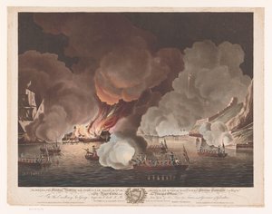 La Destruction des batteries flottantes devant Gibraltar, le 14 septembre 1782