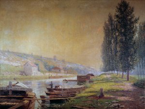 Le canal du Loing à Moret, 20e siècle (huile sur toile) - Francis Picabia