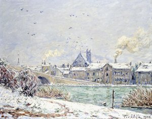 Villeneuve-sur-Yonne sous la neige