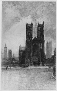 Les Tours de Westminster, vers 1897 - Francis S Walker