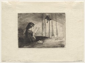 Une dame lisant - Francis Seymour Haden