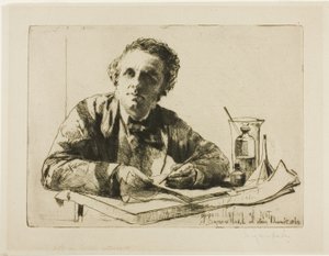 Portrait de Francis Seymour Haden, No. 2 (Pendant la gravure)
