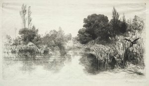 Shere Mill Pond La plus grande planche, 1860
