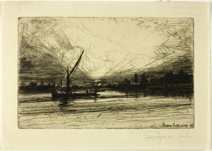 Coucher de soleil sur la Tamise