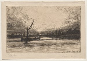 Coucher de Soleil sur la Tamise - Francis Seymour Haden