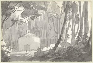 Dans le parc de la Villa Mondragone à Frascati - Francis Towne