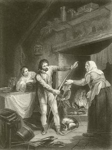 Alfred dans la chaumière du vacher - Francis Wheatley