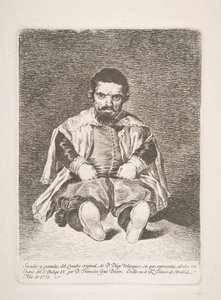Un nain connu sous le nom de El Primo après Diego Velázquez - Francisco de Goya