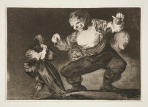 Bobalicón, pl. 4 de la série Los proverbios - Francisco de Goya