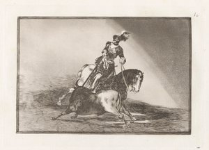 Carlos V. lanceant un taureau dans l