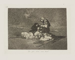 À quoi sert une tasse ?, pl. 59 de la série Les désastres de la guerre - Francisco de Goya