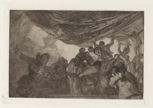 Disparate claro (Folie claire), également connu sous le nom de Sin recomendarse a Dios ni al diablo (Sans se recommander ni à Dieu ni au diable), de la série Los disparates (Les proverbes) - Francisco de Goya