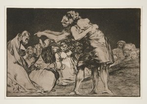Disparate matrimonial (Folie matrimoniale), pl. 7 de la série Los proverbios