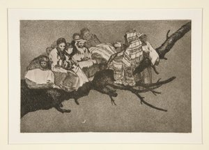 Disparate ridiculo, pl. 3 de la série Los proverbios - Francisco de Goya
