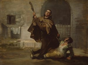 Frère Pedro Frappe El Maragato avec la Crosse du Fusil, vers 1806 - Francisco de Goya