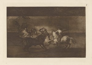 Mort de Pepe Illo, 3ème composition, Planche F de La tauromachie (troisième édition)