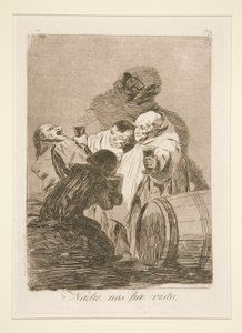 Personne ne nous a vus (pl. 79 de la série Los caprichos) - Francisco de Goya
