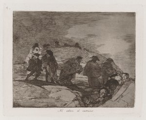 Ils ne connaissent pas le chemin, Planche 70 de Los desastres de la guerra - Francisco de Goya