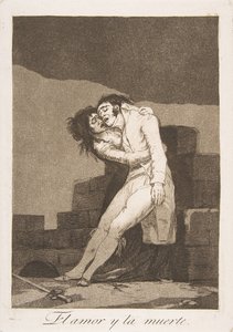 Planche 10 de Los Caprichos : Amour et mort, 1799 - Francisco de Goya