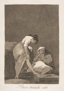 Planche 17 de Los Caprichos: Bien tirada está - Francisco de Goya