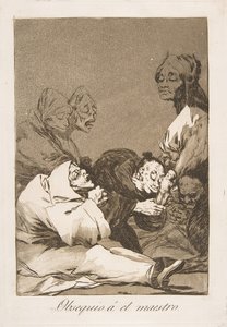 Planche 47 de Los Caprichos: Un cadeau pour le maître
