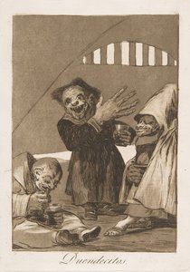 Planche 49 de Los Caprichos : Hobgoblins Duendecitos, 1799 - Francisco de Goya