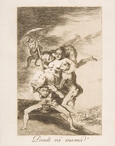 Où va maman de Los Caprichos - Francisco de Goya