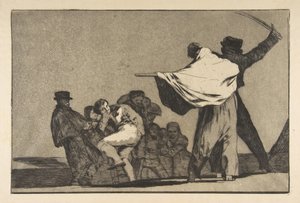 Planche A des Disparates : Folie bien connue, ca. 1816-23 publié avant 1877