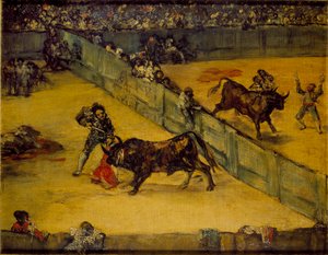 Scène à une corrida : Division de place, 19ème siècle - Francisco de Goya