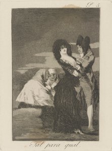Tal para qual. (Deux de même), pl. 5 de la série Los caprichos - Francisco de Goya