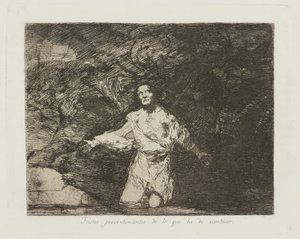 Tristes pressentiments de ce qui va arriver, pl. 1 de la série Les désastres de la guerre - Francisco de Goya