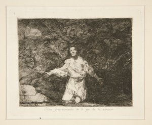 Tristes pressentiments de ce qui va arriver, pl. 1 de Los desastres de la guerra - Francisco de Goya
