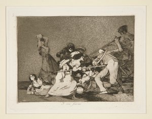 Et ils sont comme des bêtes sauvages, pl. 5 de Los desastres de la guerra - Francisco de Goya