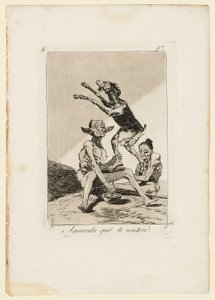 Aguarda Que Te Unten, planche de "Los Caprichos" - Francisco de Goya