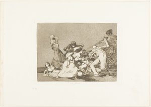 Et ils sont comme des bêtes sauvages, planche cinq de Les désastres de la guerre