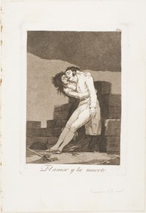 Amour et mort, planche dix de Los Caprichos - Francisco Jose de Goya y Lucientes
