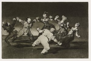 Folie joyeuse (Disparate alegre), Planche 12 de "Los Proverbios", c.1819-24 - Francisco de Goya