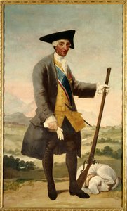 Portrait en pied de Charles III en chasseur - Francisco de Goya