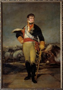 Portrait du roi Ferdinand VII (1784-1833) en costume militaire dans un camp - Francisco de Goya