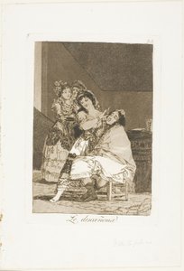 Elle le dépouille, planche 35 de Los Caprichos - Francisco Jose de Goya y Lucientes