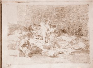 Les désastres de la guerre : Et eux aussi (dessin préparatoire)