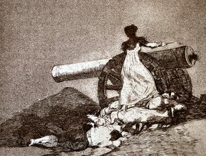 Les Désastres de la guerre : Que Valor! (Quel courage) (détail)