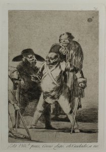 Vous comprenez ? ... eh bien, comme je dis... eh ! Attention ! sinon..., planche 76, de Los Caprichos - Francisco Jose de Goya y Lucientes