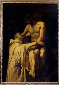 Christ prenant Saint Bernard de Clairvaux (San Bernardo di Chiaravalle) (1090-1153) dans ses bras