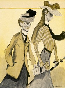 Une jeune femme anglaise en France avec sa chaperonne, 1903