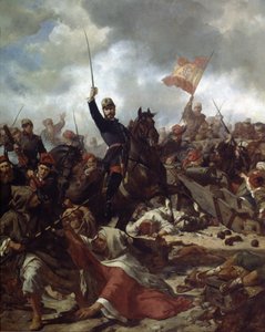 Le général Juan Prim y Prats (1814-70) à la bataille de Tétouan en 1860 - Francisco Sans y Cabot