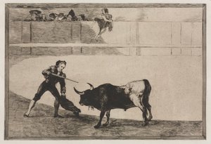 Corrida : Pedro Romeo tuant le taureau arrêté - Francisco de Goya